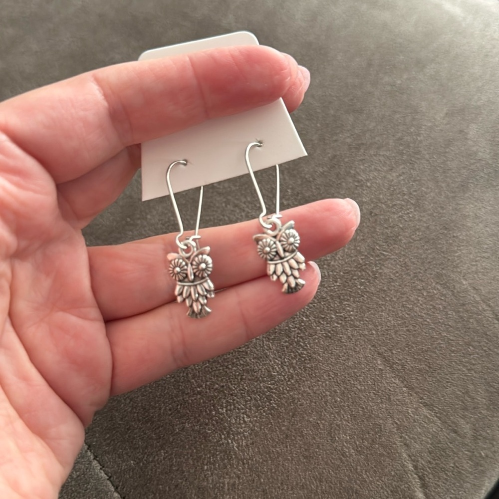 Handmade cute earrings mini kawaii food candy animal - OWL 🦉​